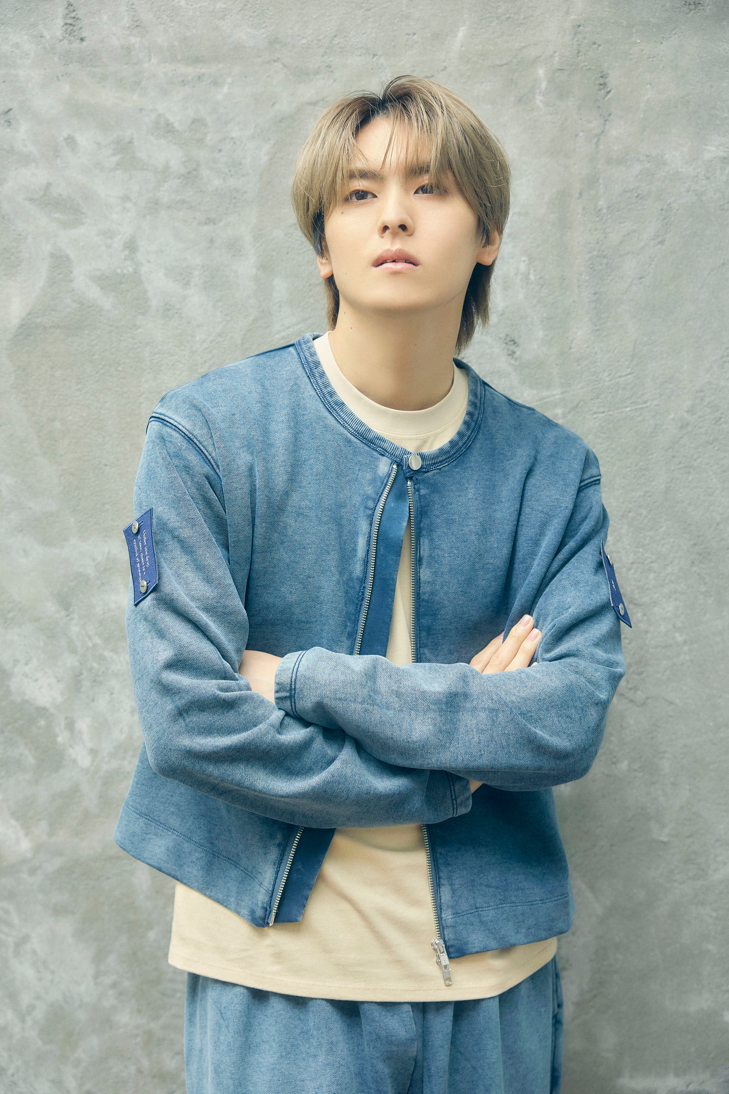 .at-Set Patch Zip-up Sweat Blouson - Indigo