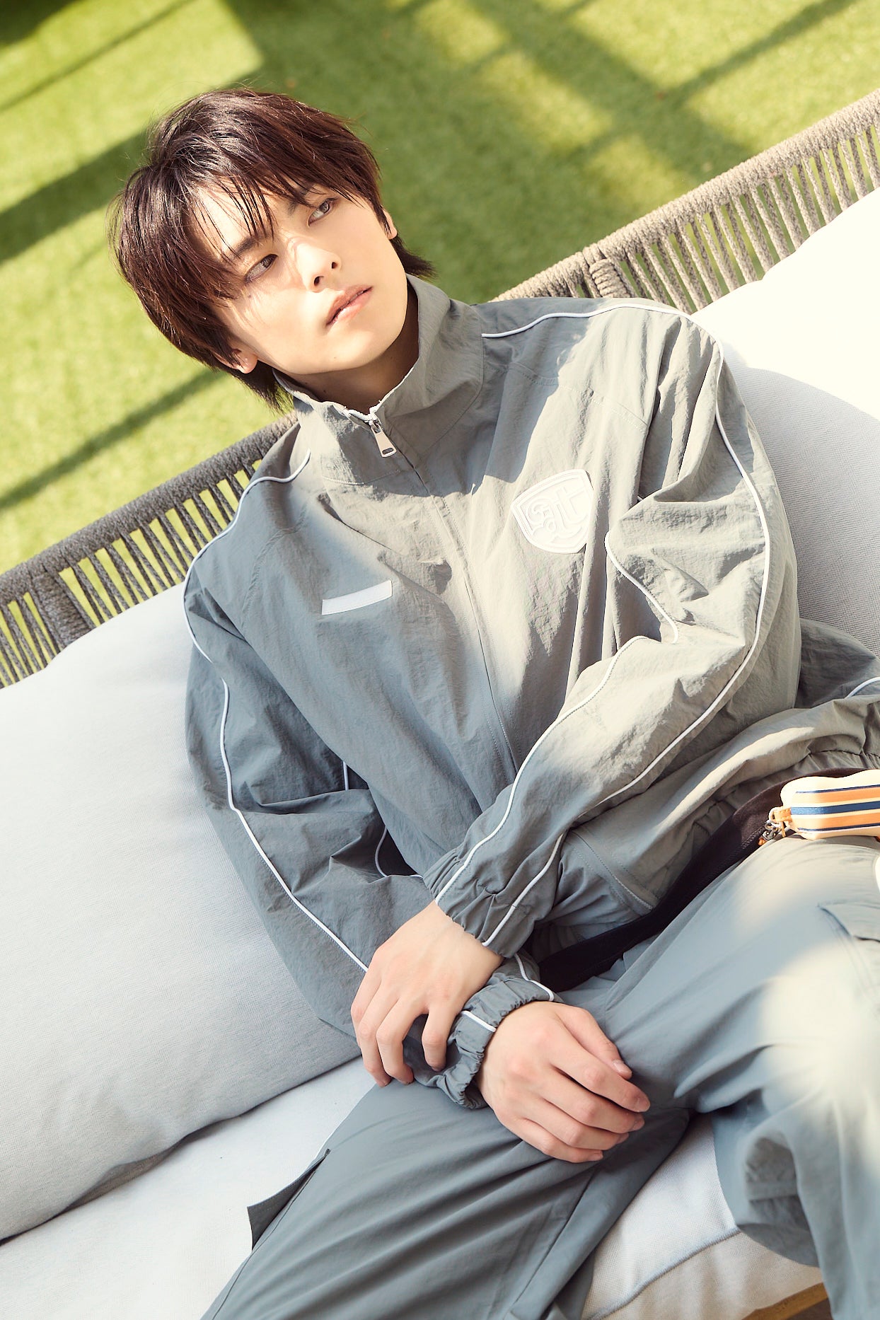 【数量限定】.at-Nylon Piping Moutain Jacket - Khaki