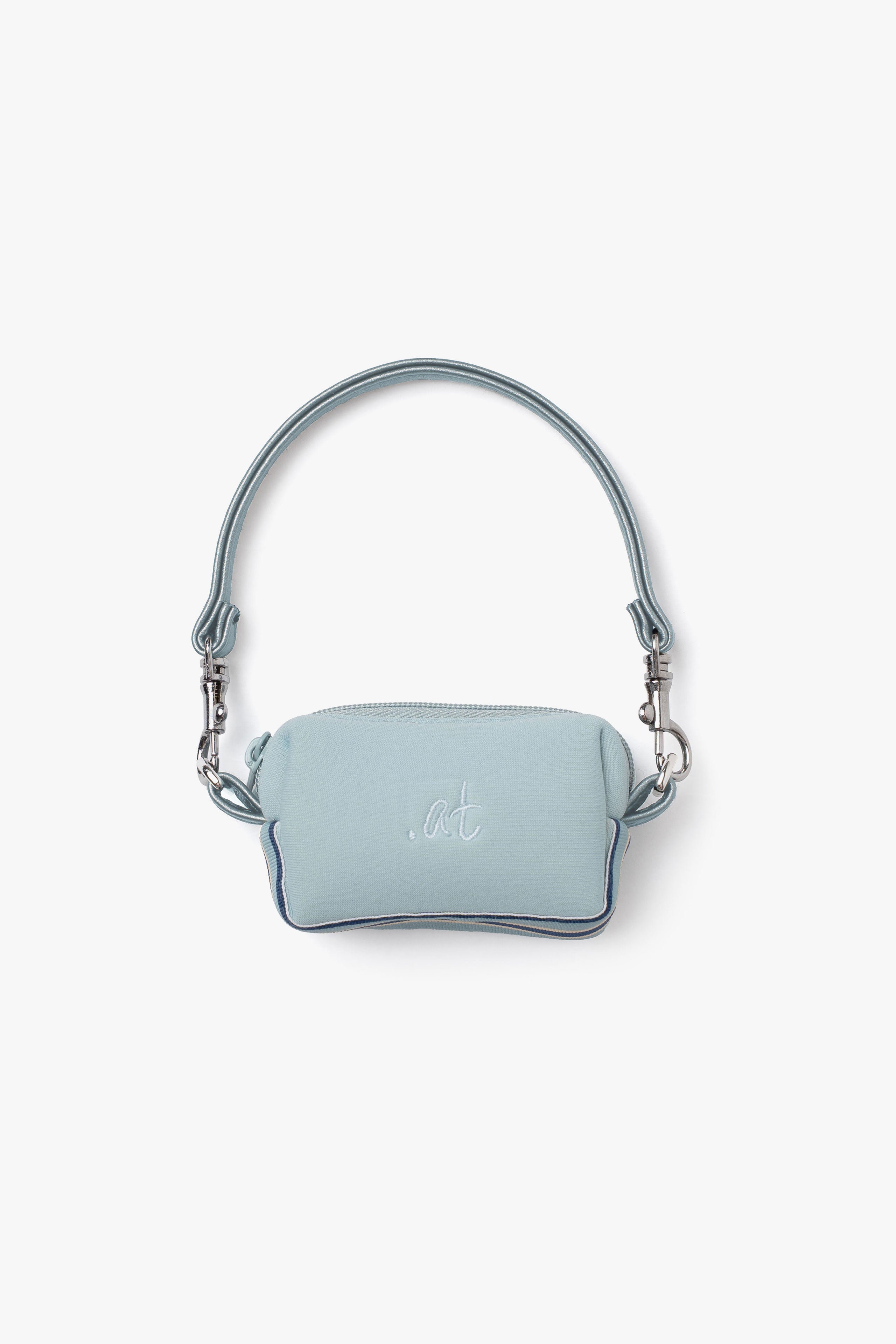 【数量限定】.at-Stripe Tape Square Pouch Nano - Blue