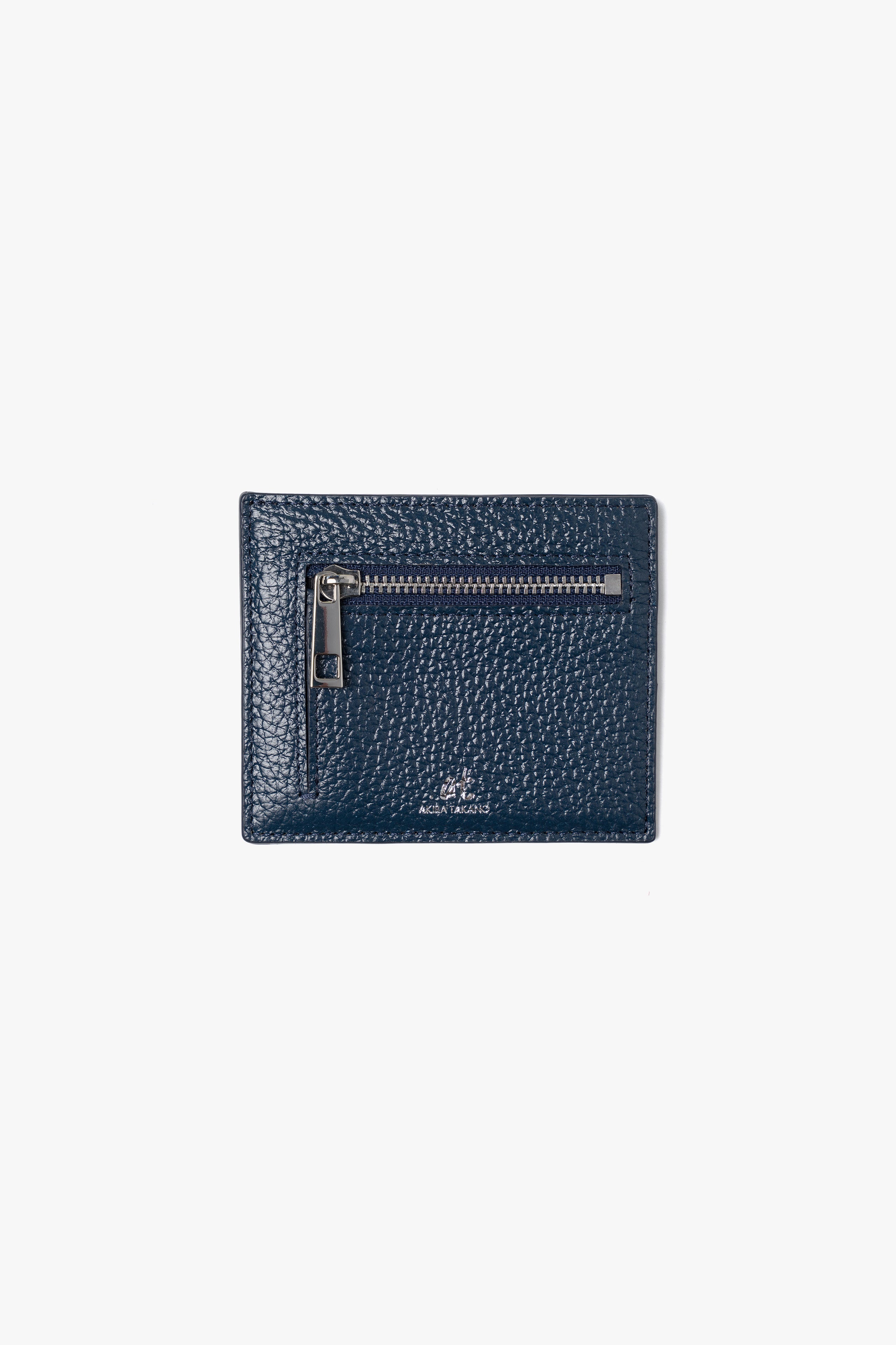 【数量限定】.at-Stripe card case - Includes a coin case - Navy