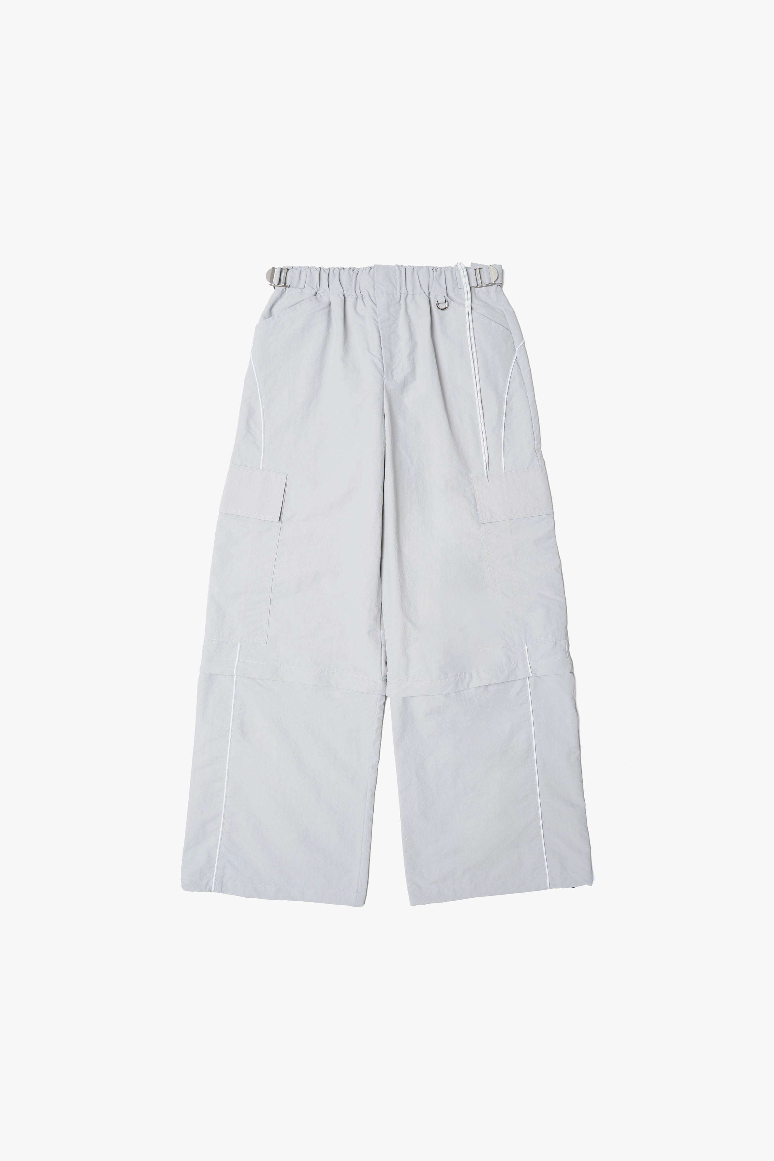【数量限定】.at-Nylon Piping Cargo Pants - Gray