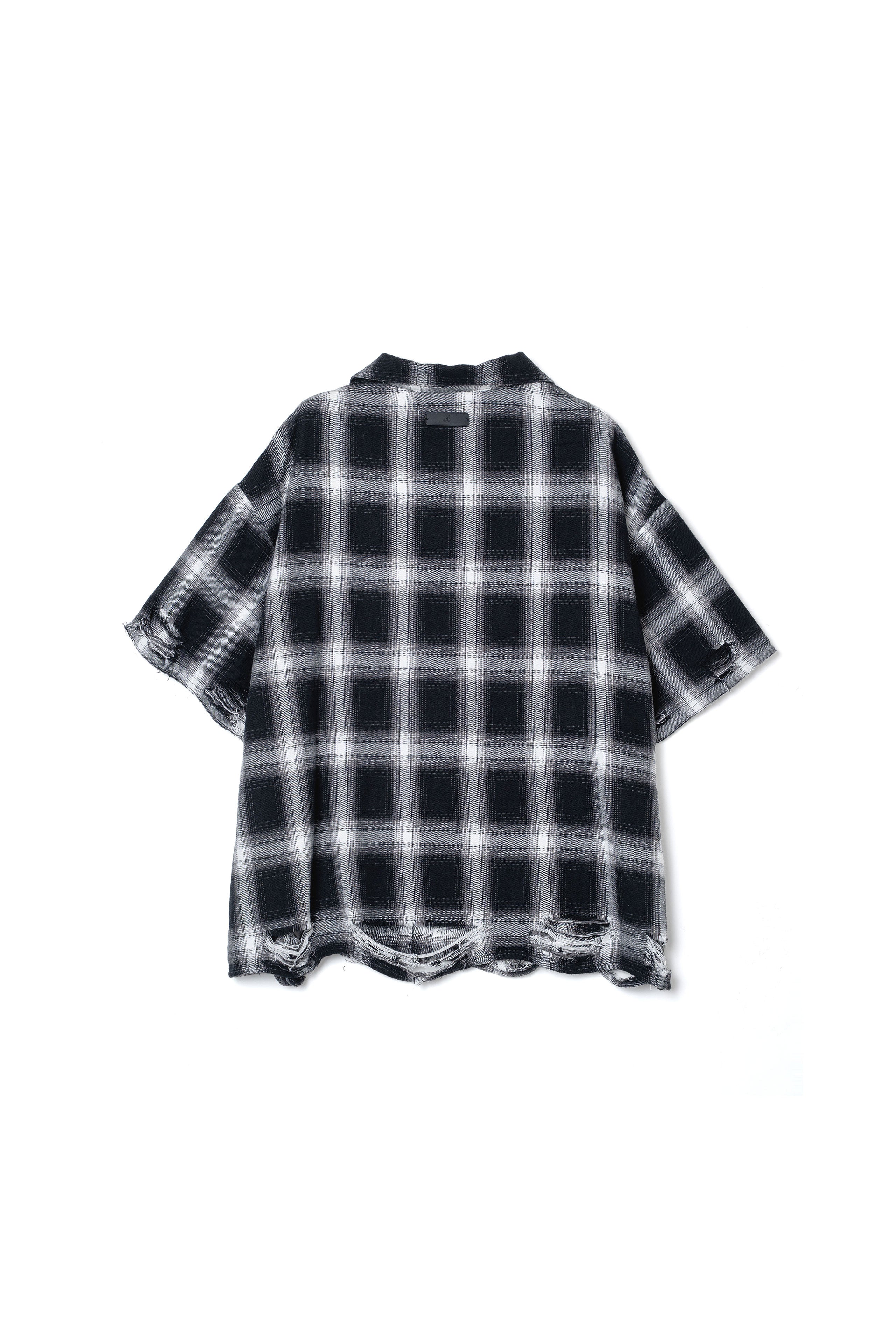 Check Vintage Shirt - White×black Check｜.at