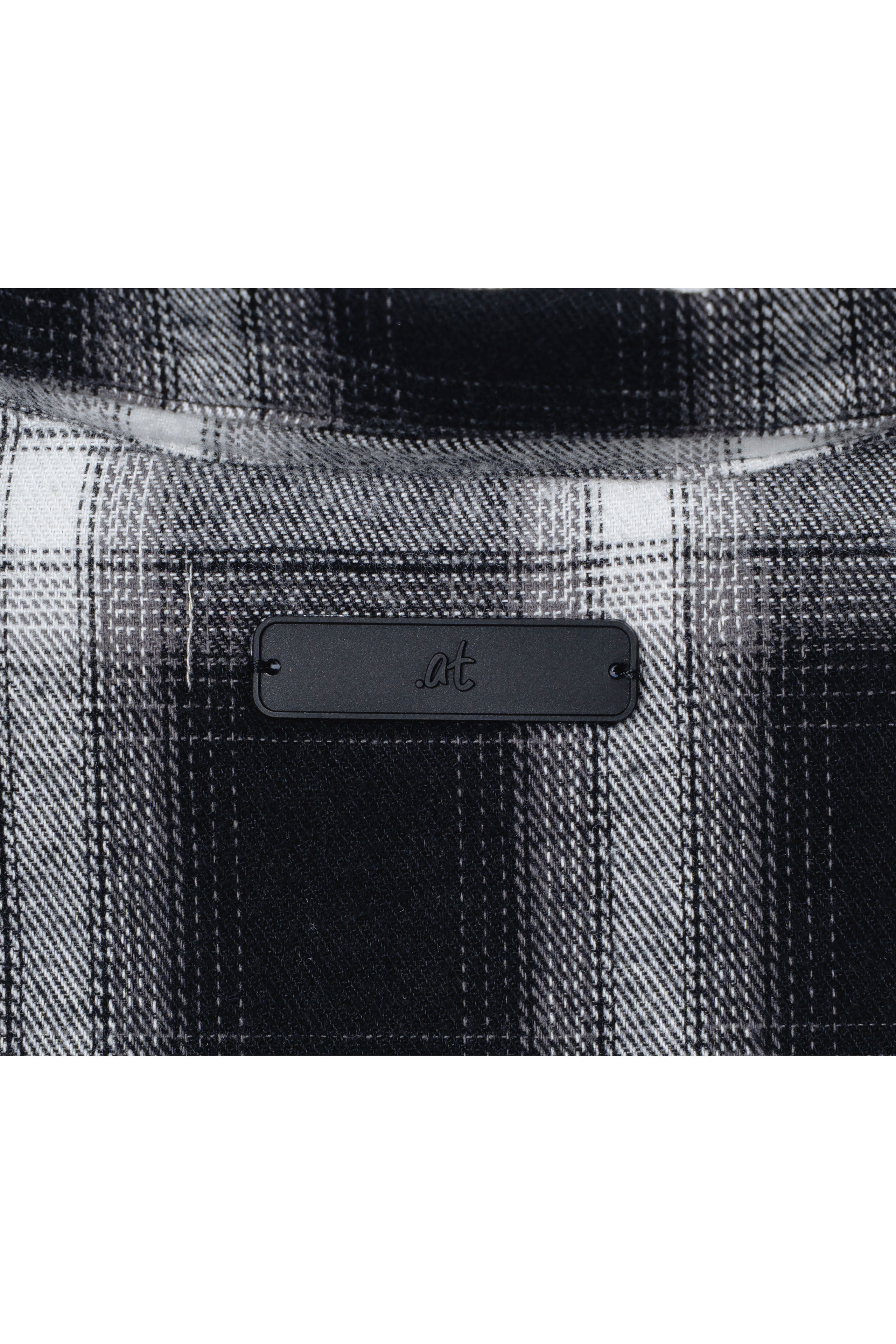 .at - Check Vintage Shirt - White×black Check