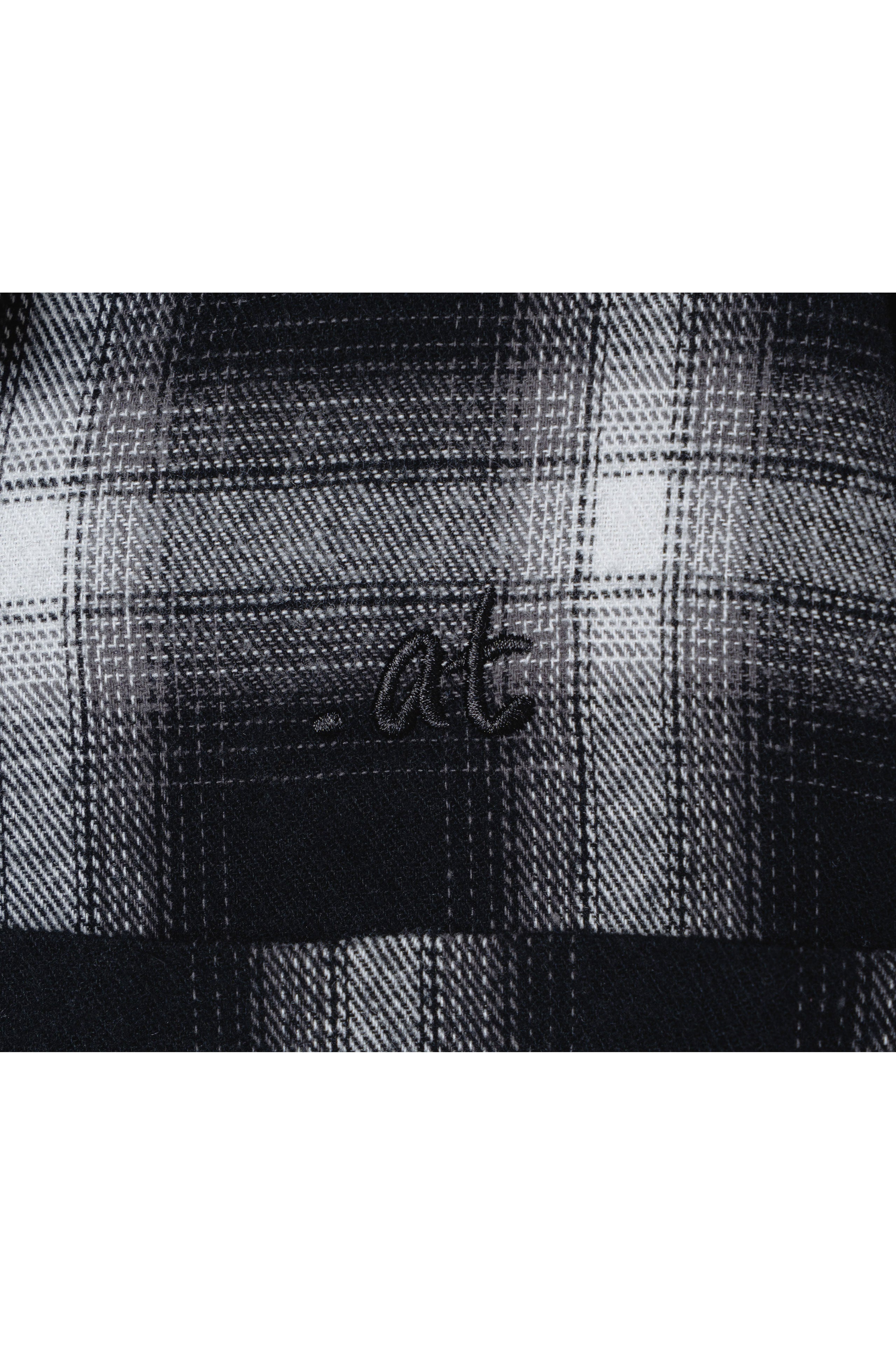 .at - Check Vintage Shirt - White×black Check