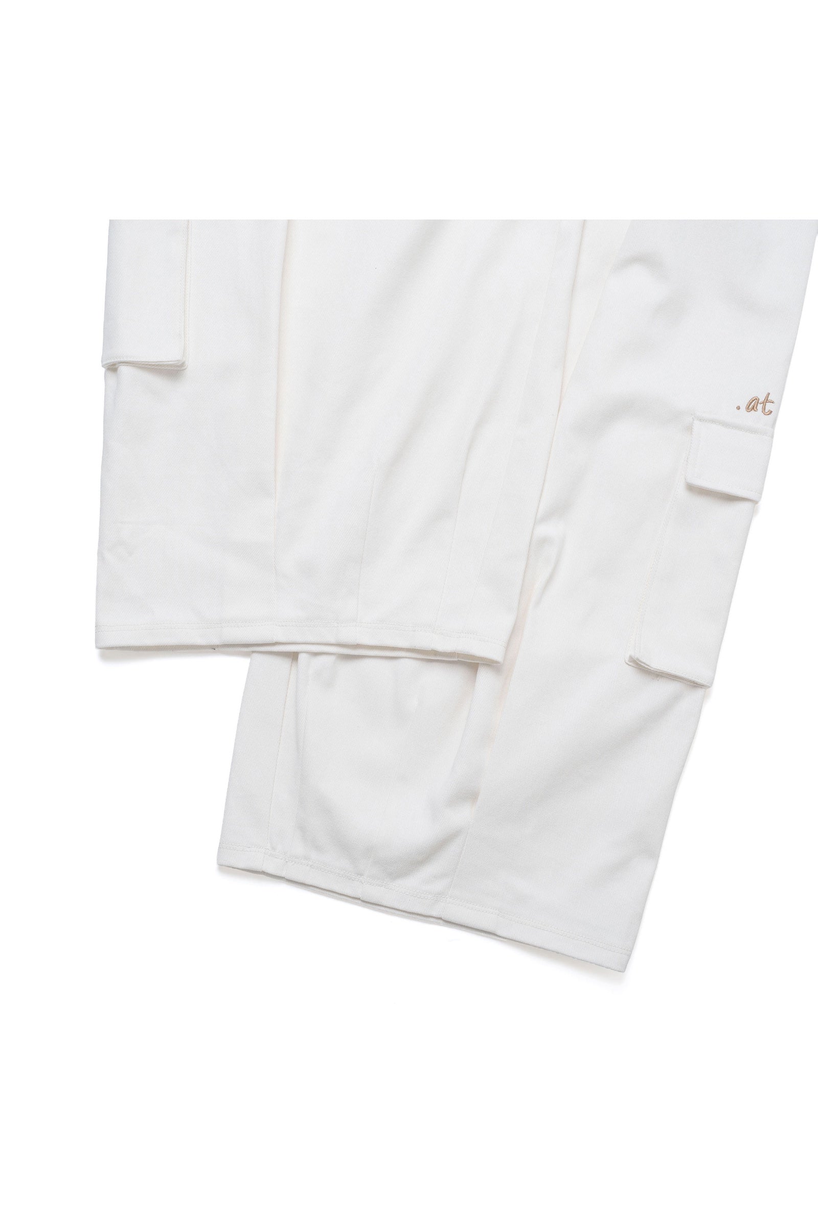 .at - Baggy Rigid Denim Pants - Off White 05