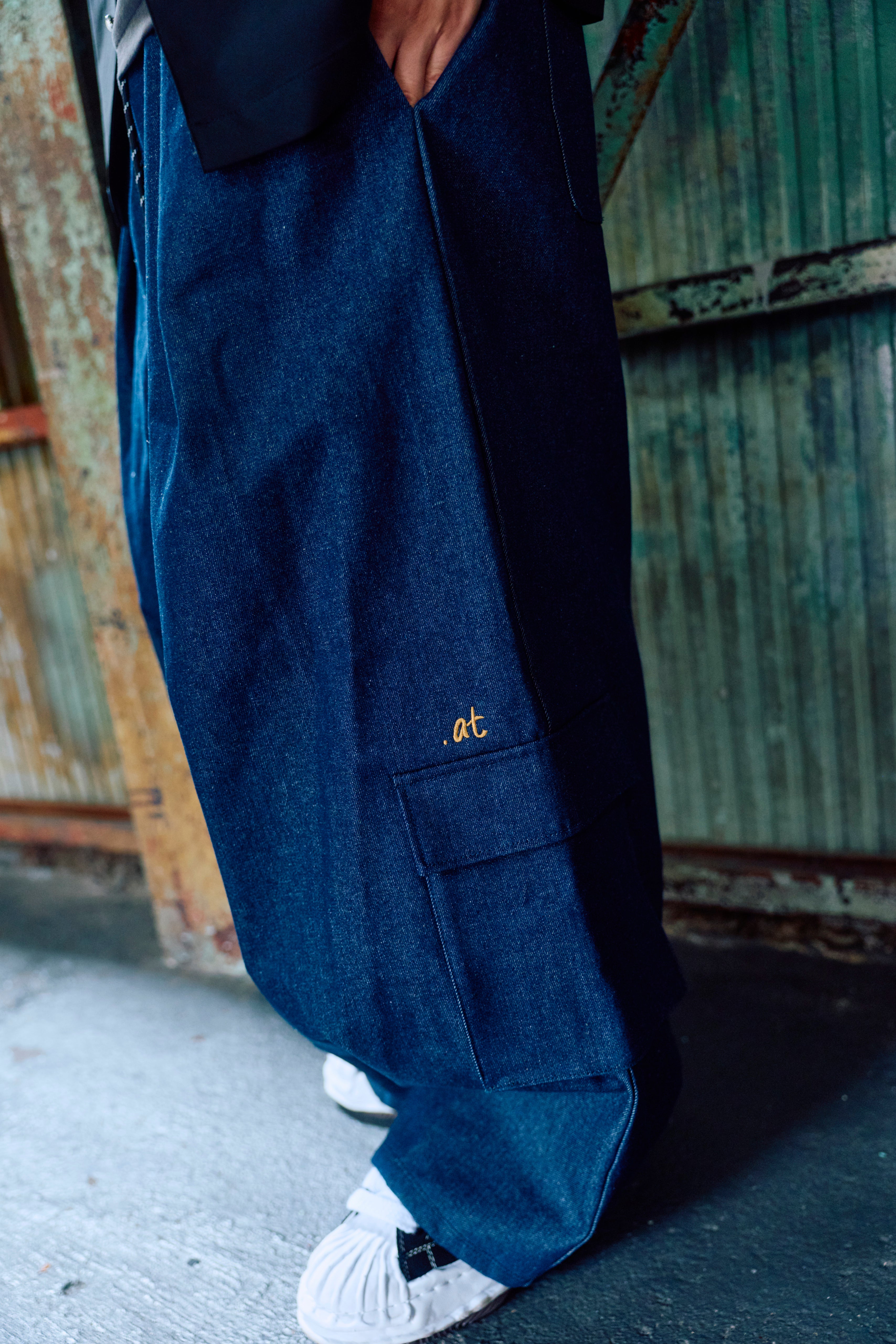 Baggy Rigid Denim Pants - Indigo｜.at