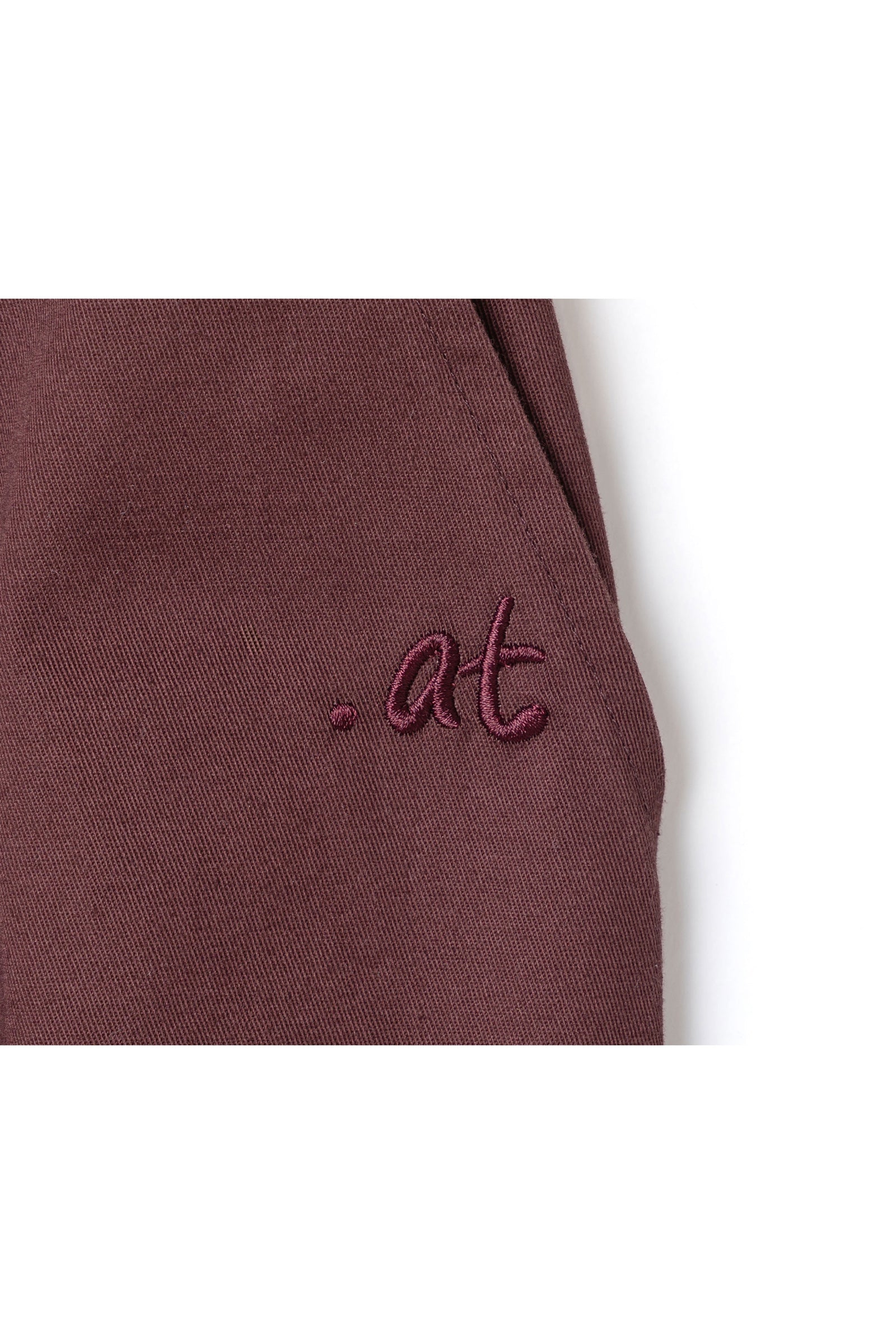 .at - Lace Switching Buggy Pants - Bordeaux 03