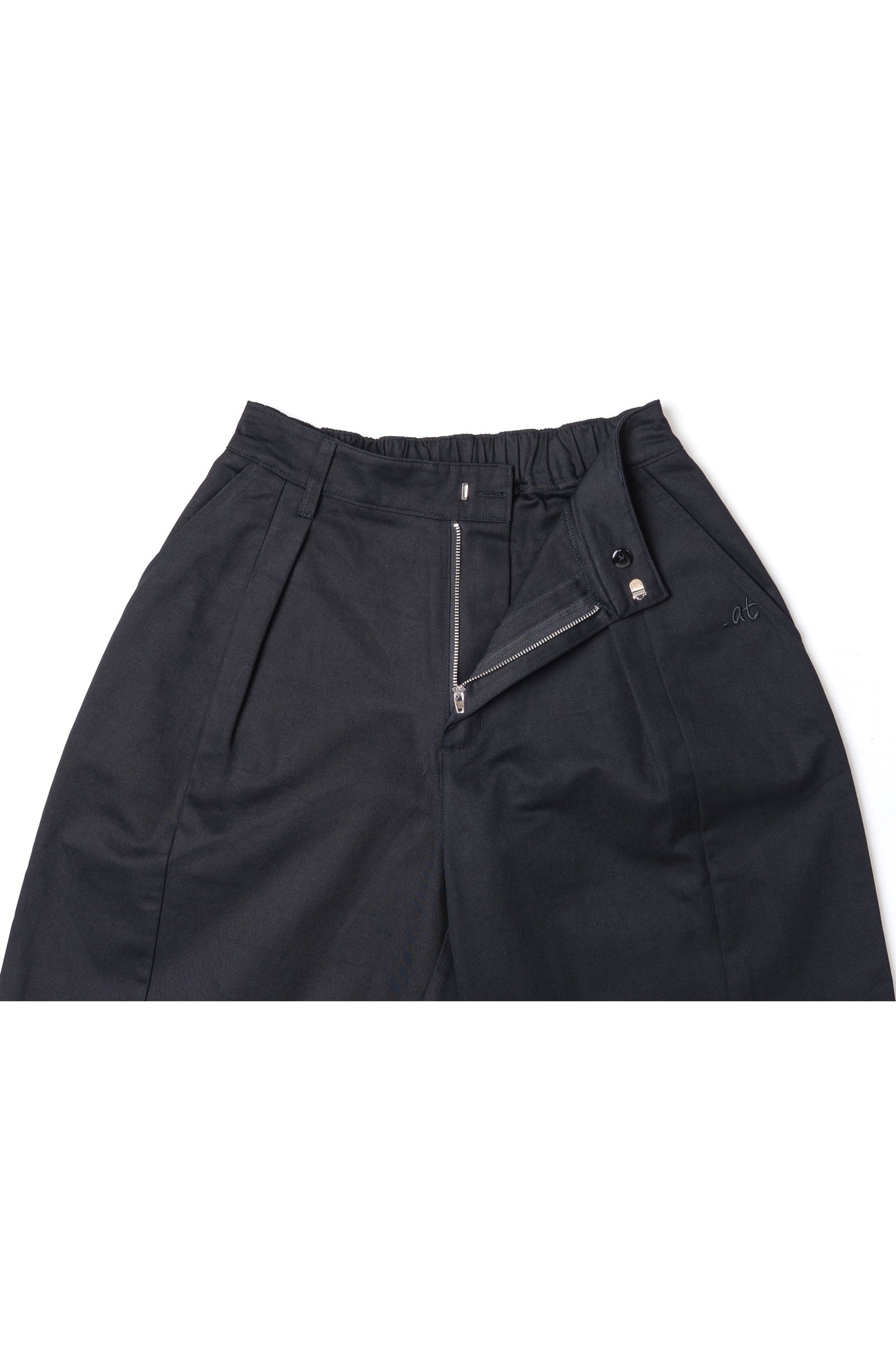 .at - Lace Switching Buggy Pants - Black 06