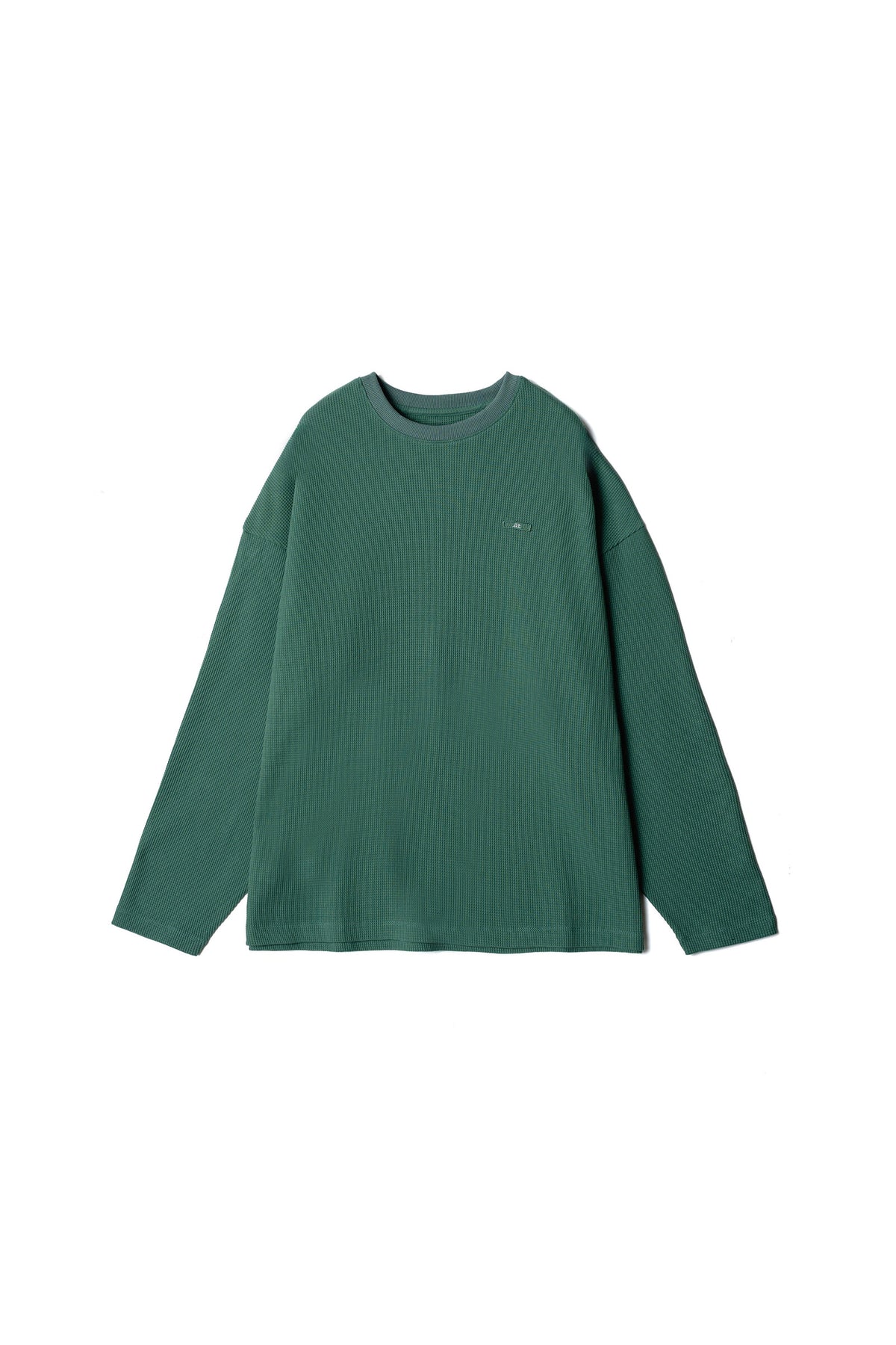 .at - Waffle Long-Sleeve T-Shirt - Green 01