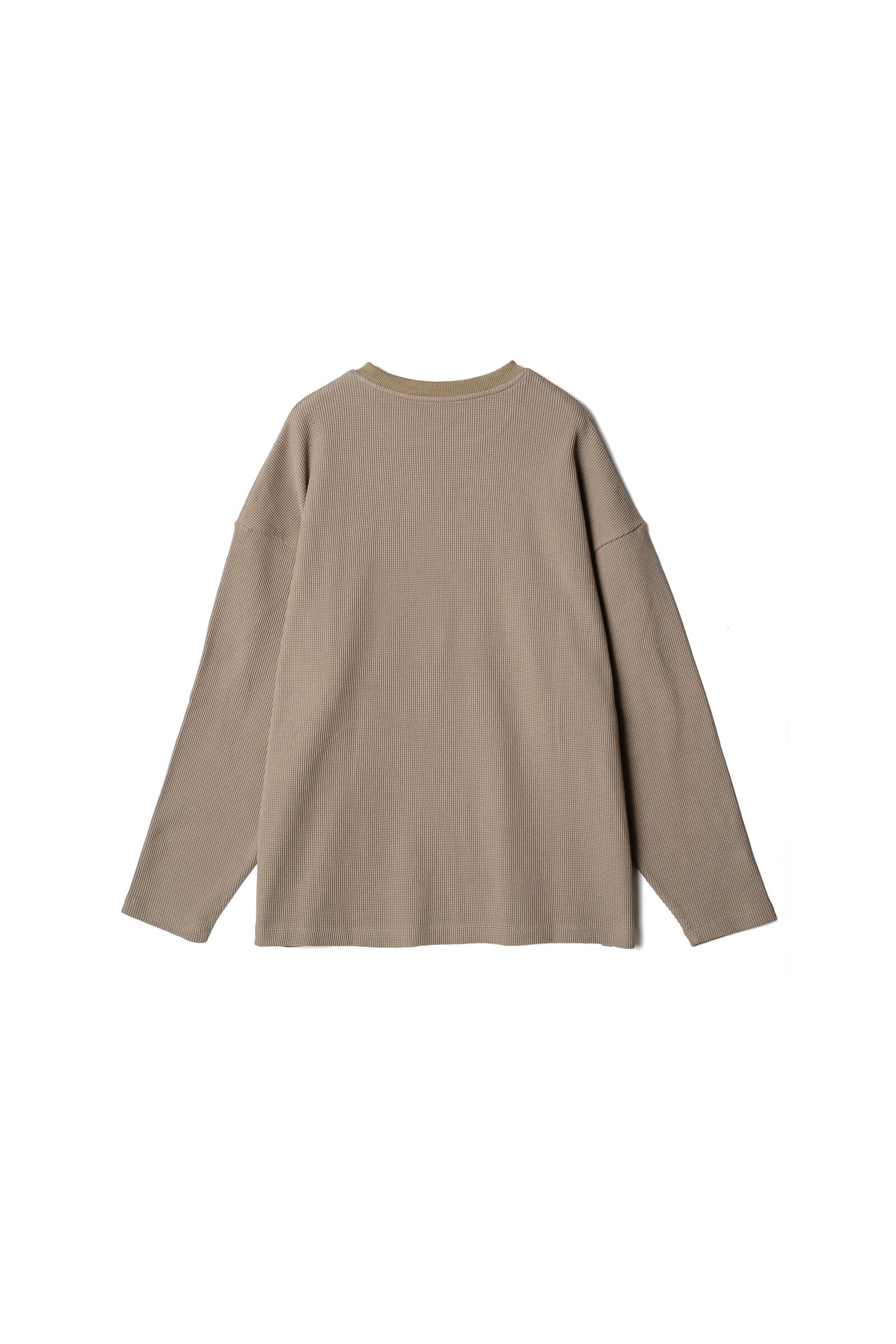 .at - Waffle Long-Sleeve T-Shirt - Khaki 02