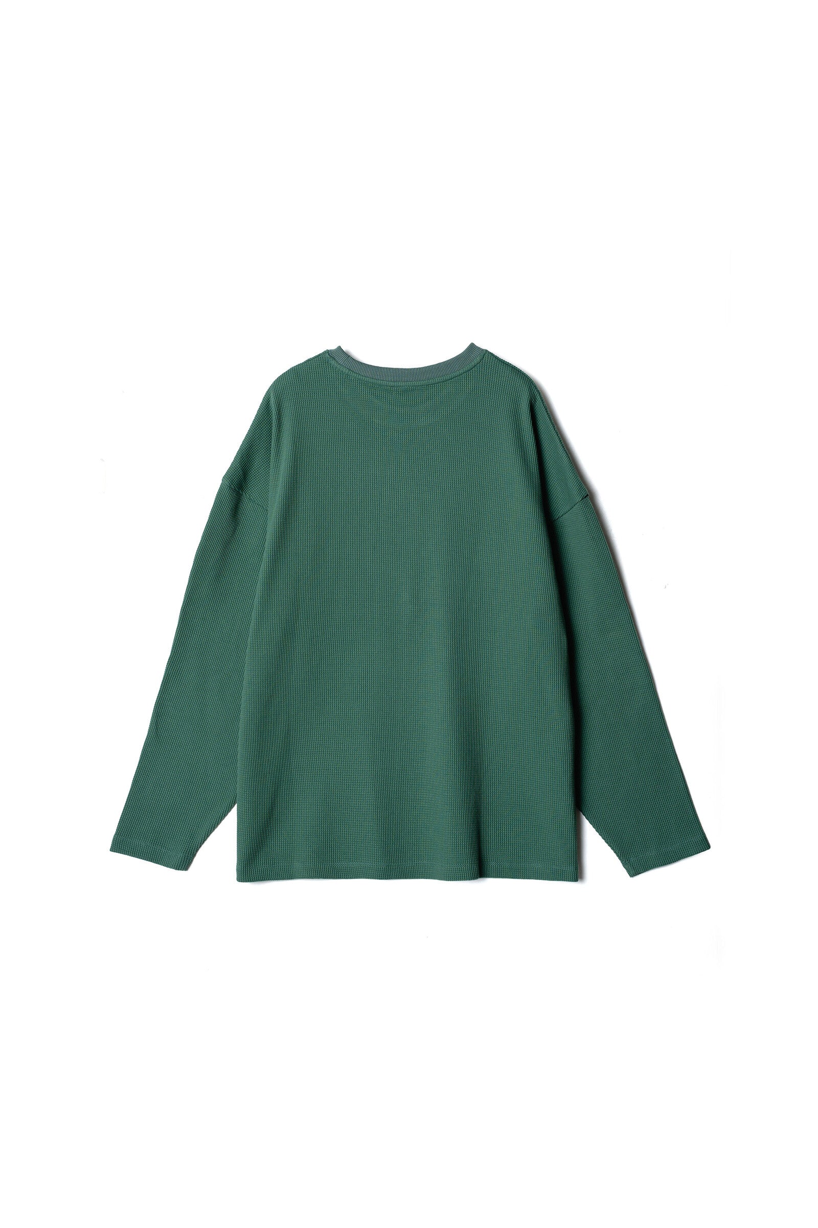 .at - Waffle Long-Sleeve T-Shirt - Green 02