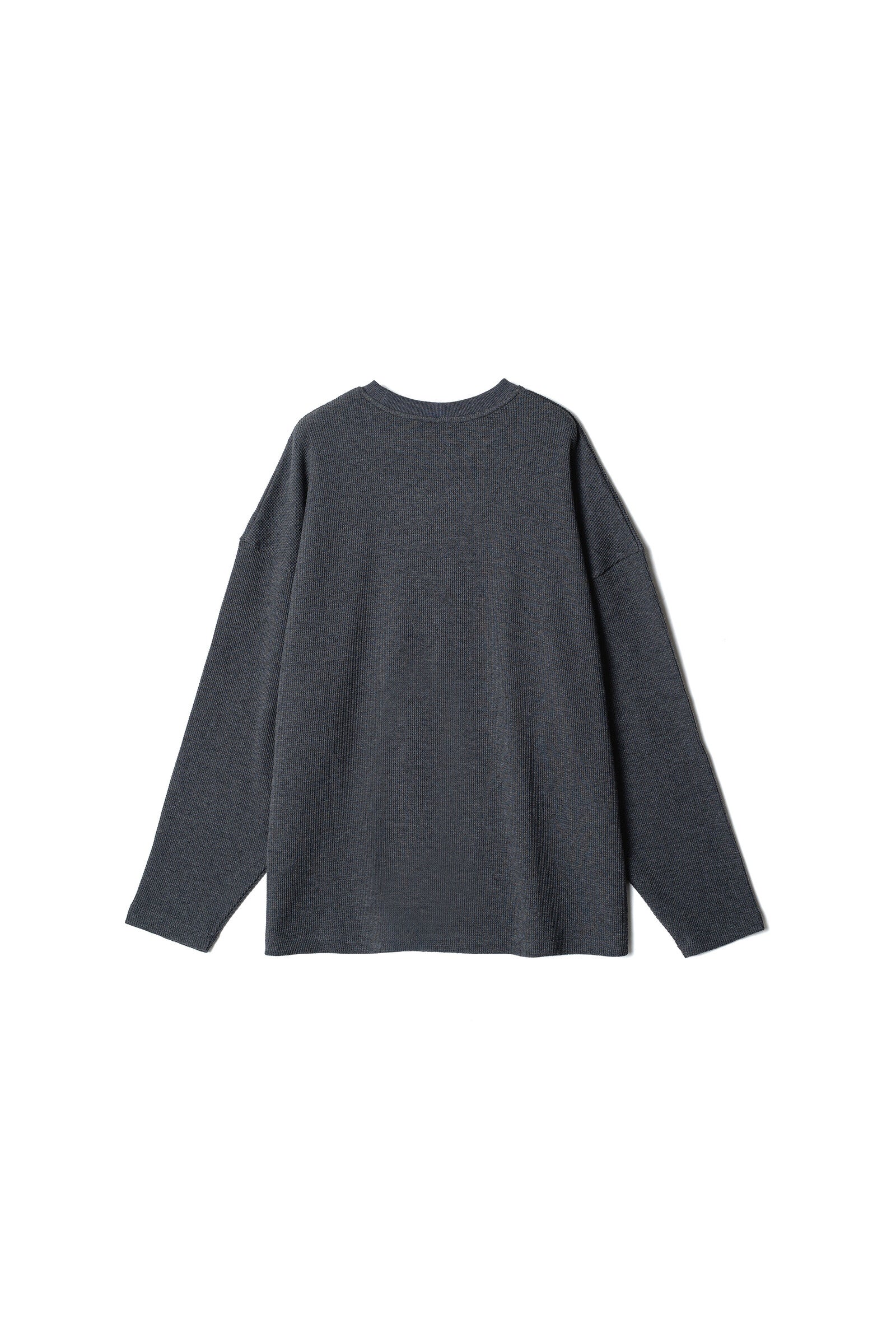 .at - Waffle Long-Sleeve T-Shirt - Heather Charcoal Gray 02