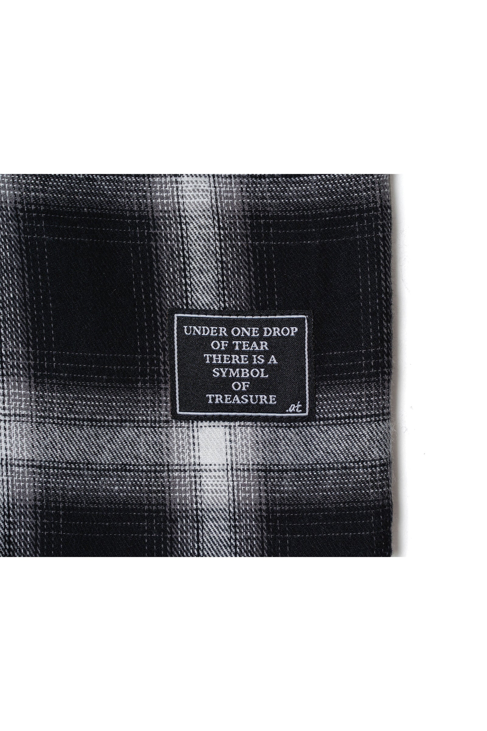 .at - vintage check hoodie Shirt - White×Black Check 03