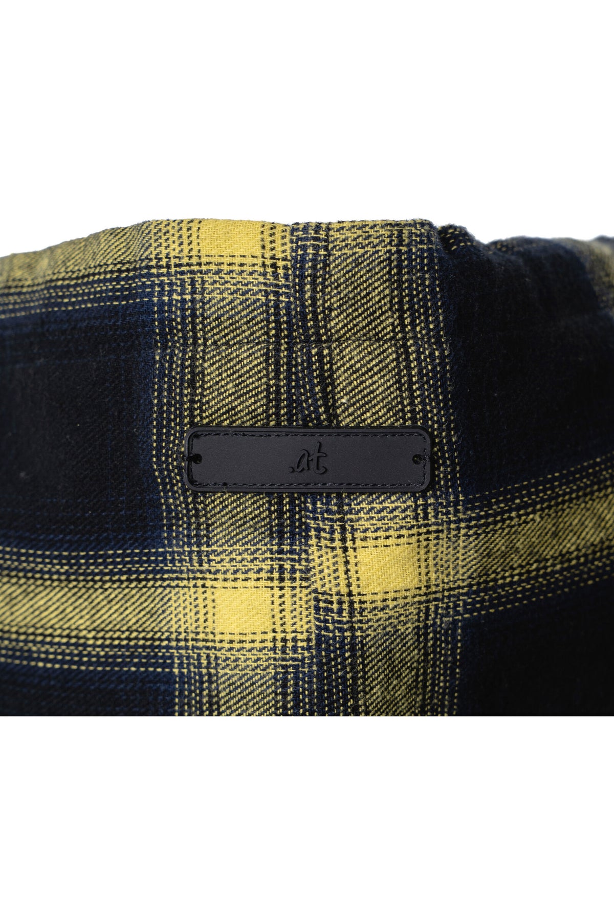 .at - vintage check hoodie Shirt - Yellow×Black Check 04