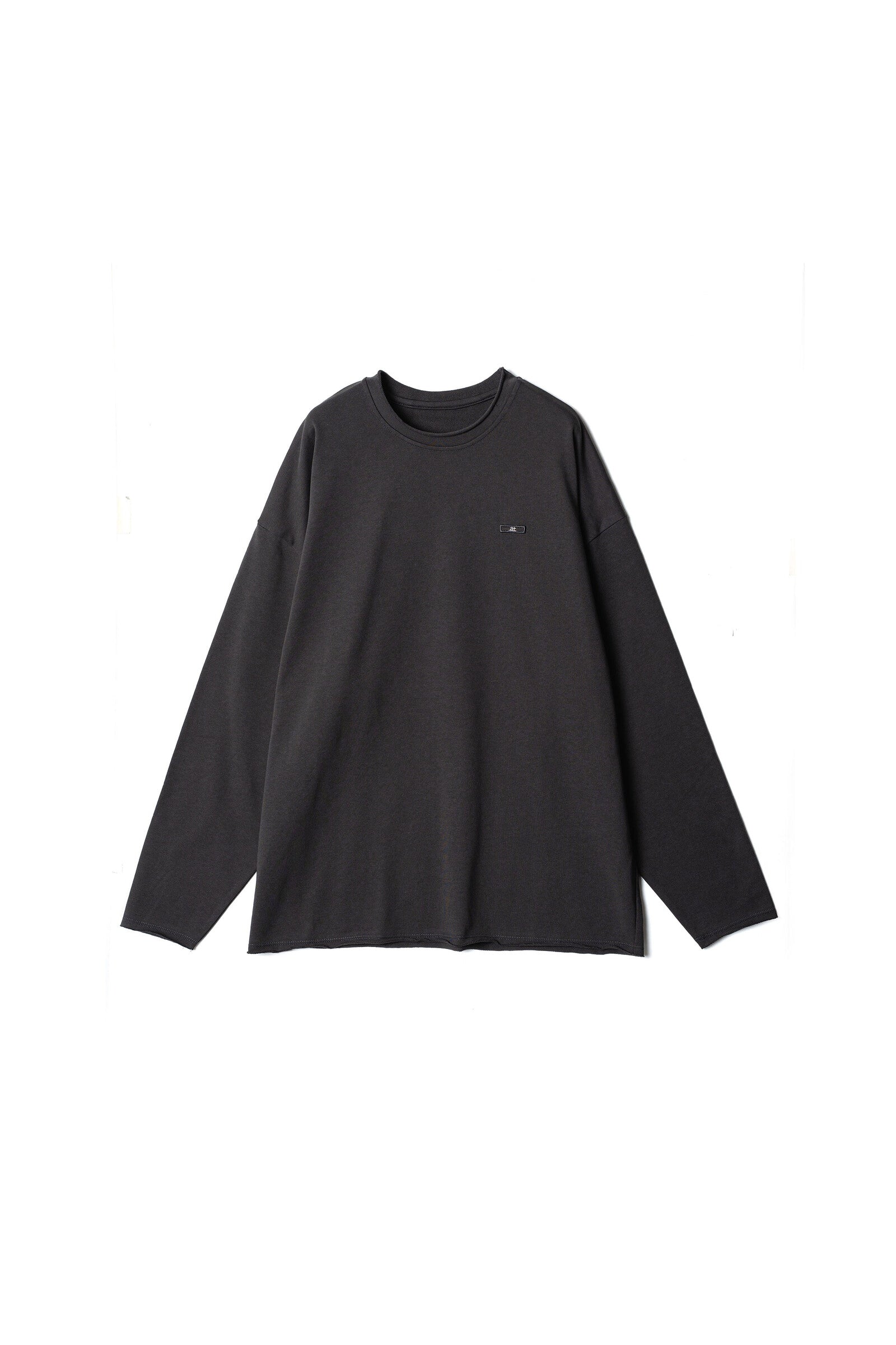 .at - french terry long-sleeve T-shirt - Charcoal Gray 01