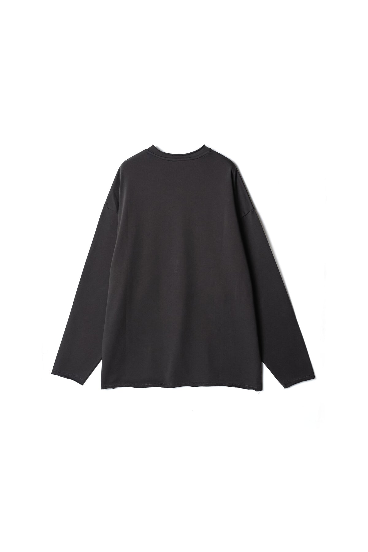 .at - french terry long-sleeve T-shirt - Charcoal Gray 02