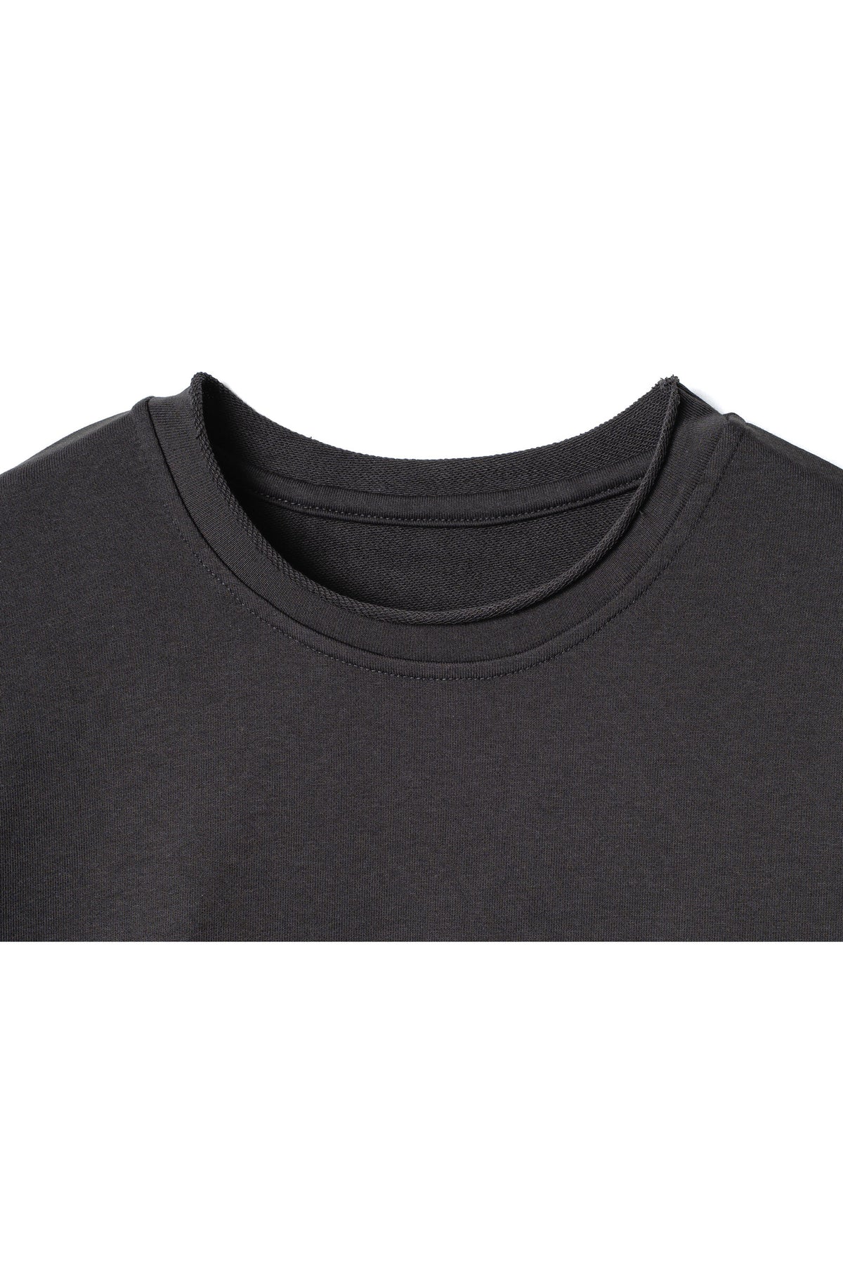 .at - french terry long-sleeve T-shirt - Charcoal Gray 04