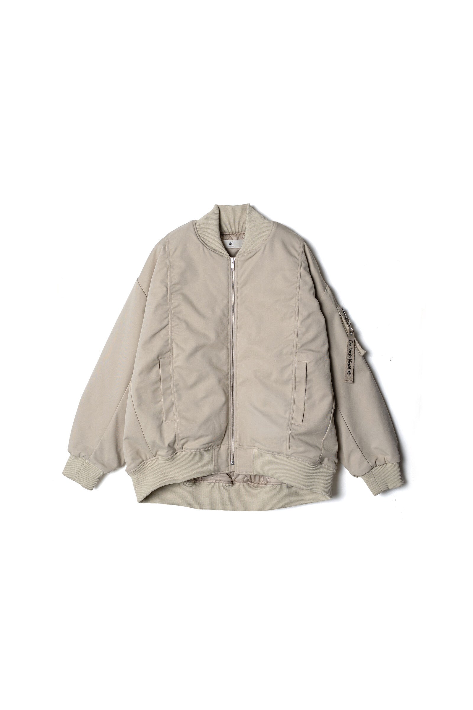 .at - MA-1 BOMBER JACKET - Greige 01