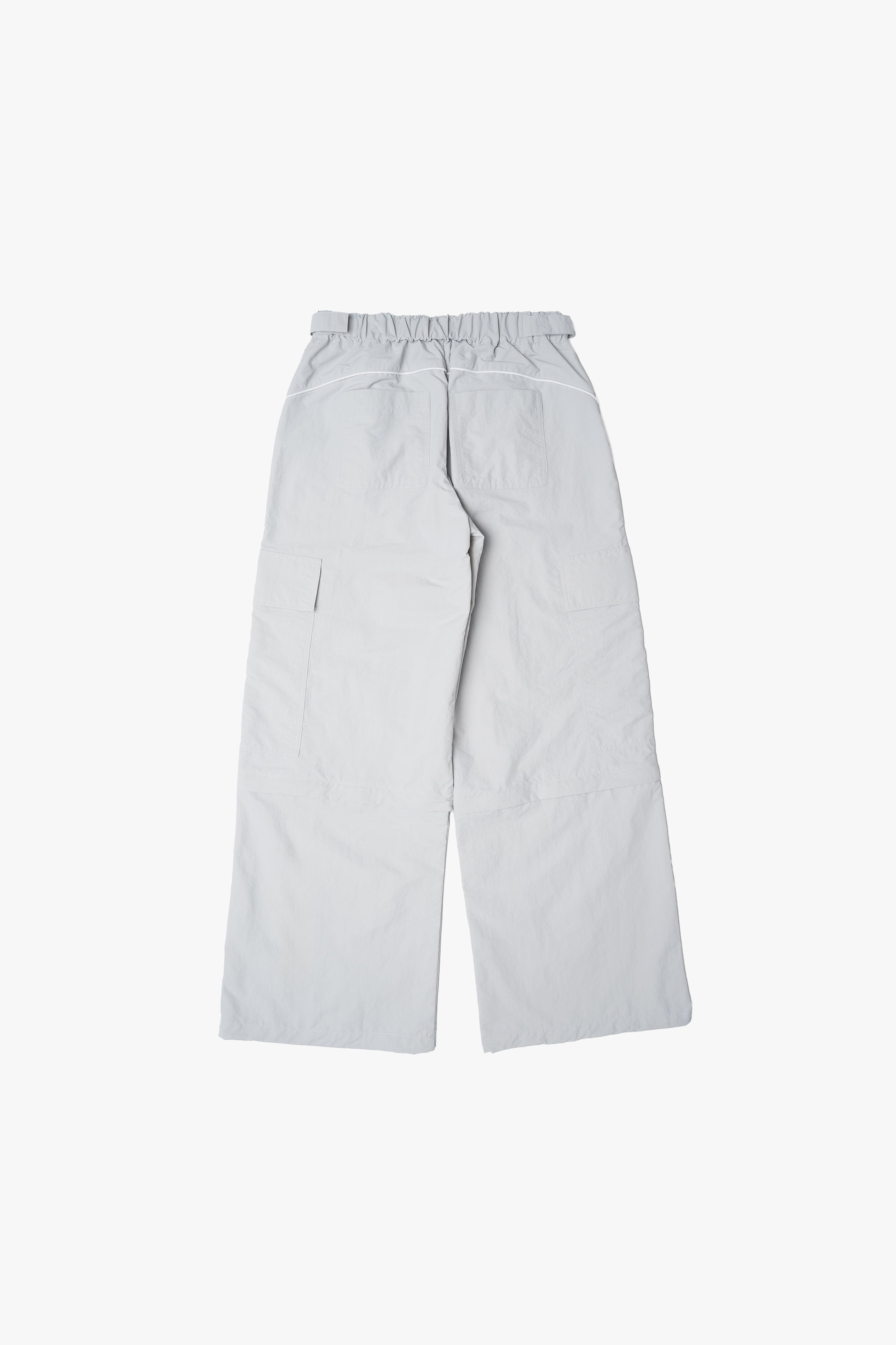 at-Nylon Piping Cargo Pants - Gray｜.at