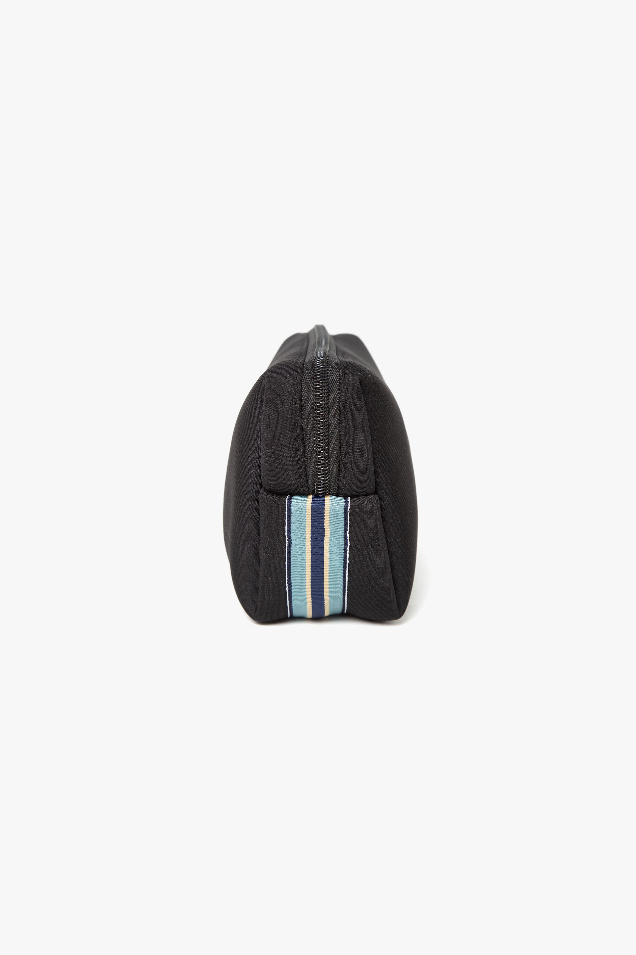 .at-Stripe Tape Square Pouch L - Black