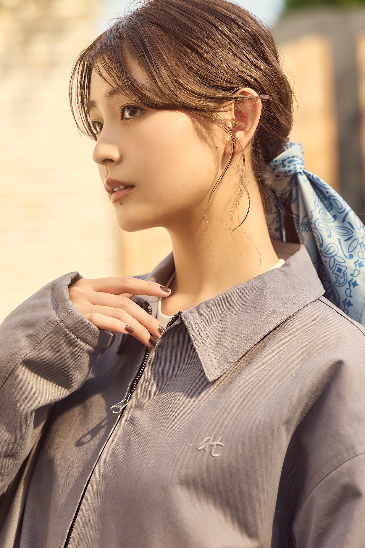【数量限定】.at-Original Bandanna - Gray