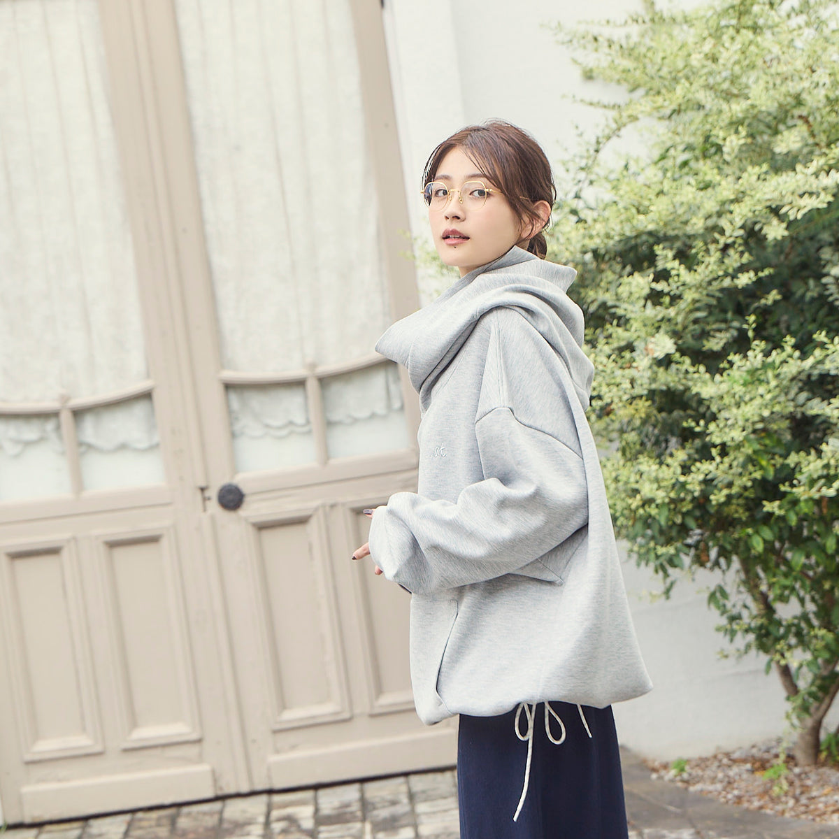 at-big hood pullover - Heather Gray｜.at