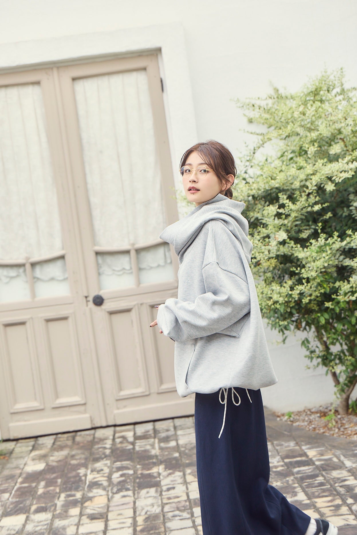 【数量限定】.at-big hood pullover - Heather Gray