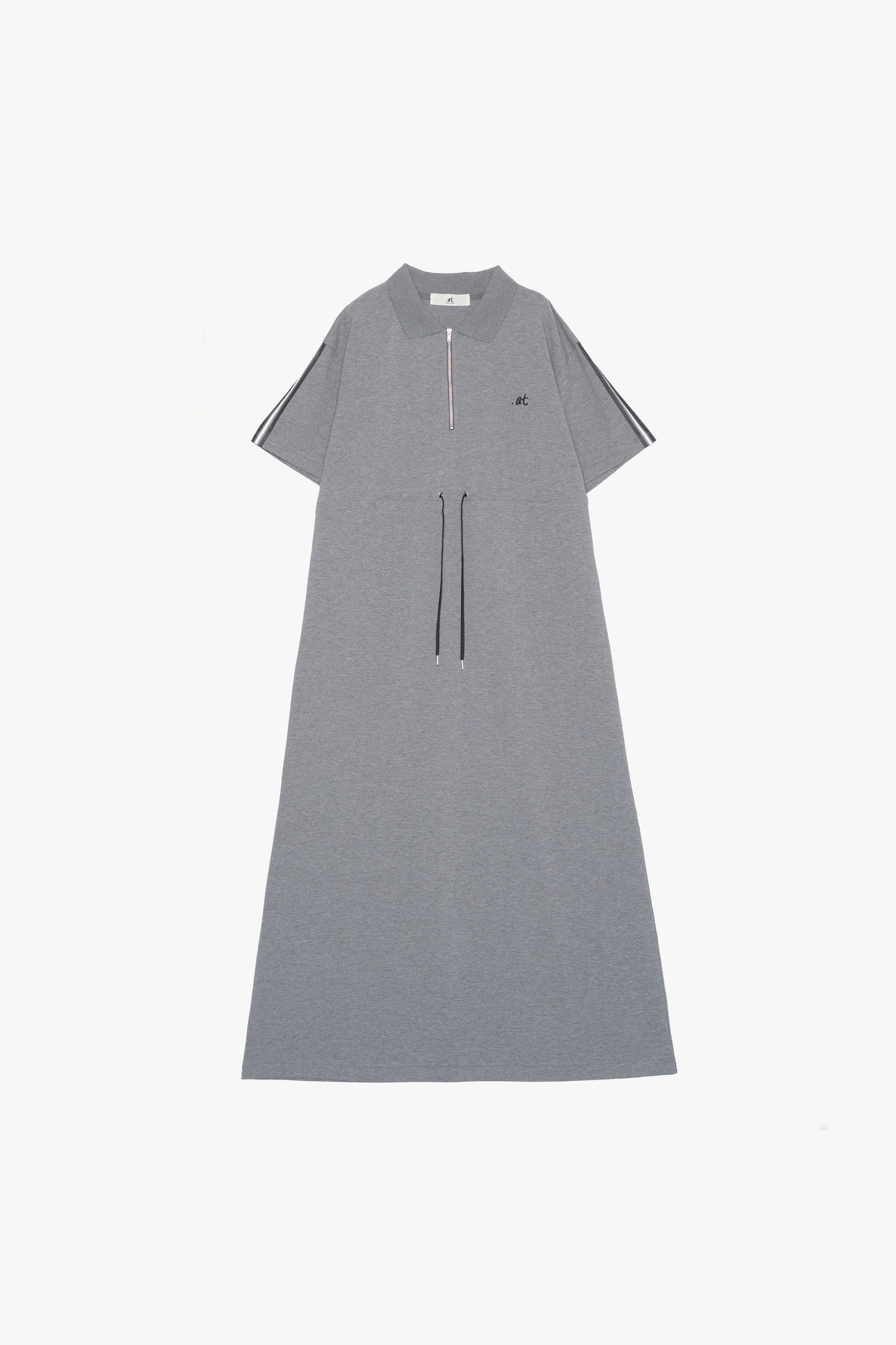 .at-Polo Dress - Gray