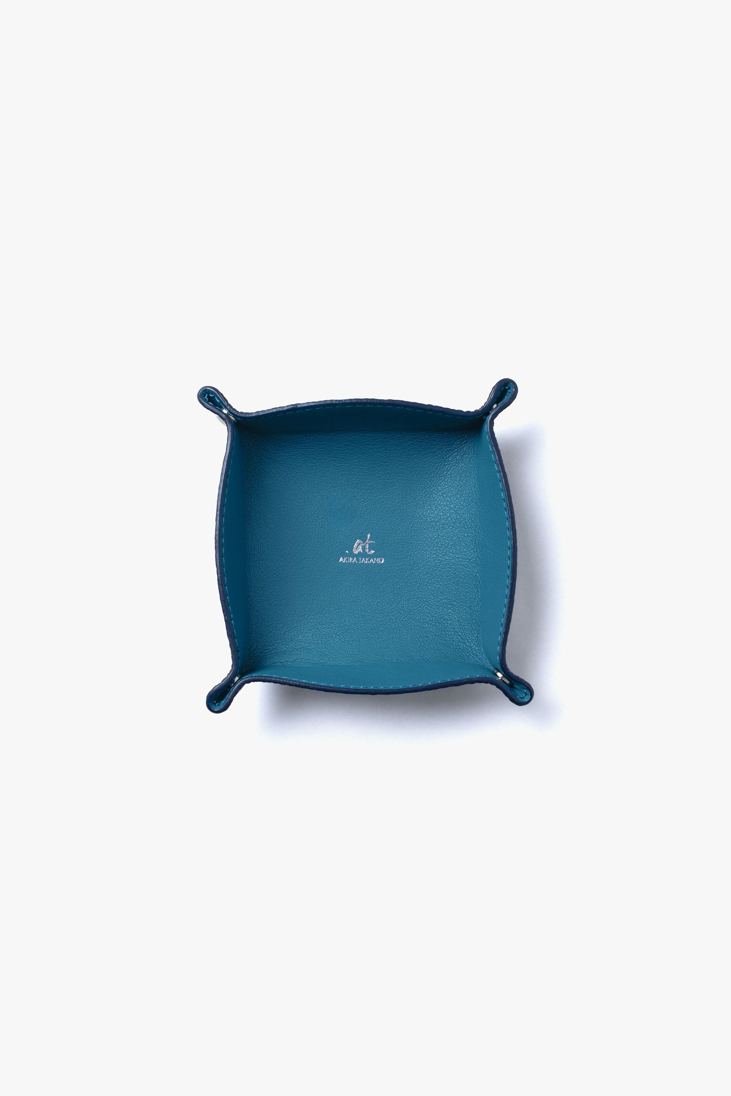 【数量限定】.at - Leather Tray - Blue