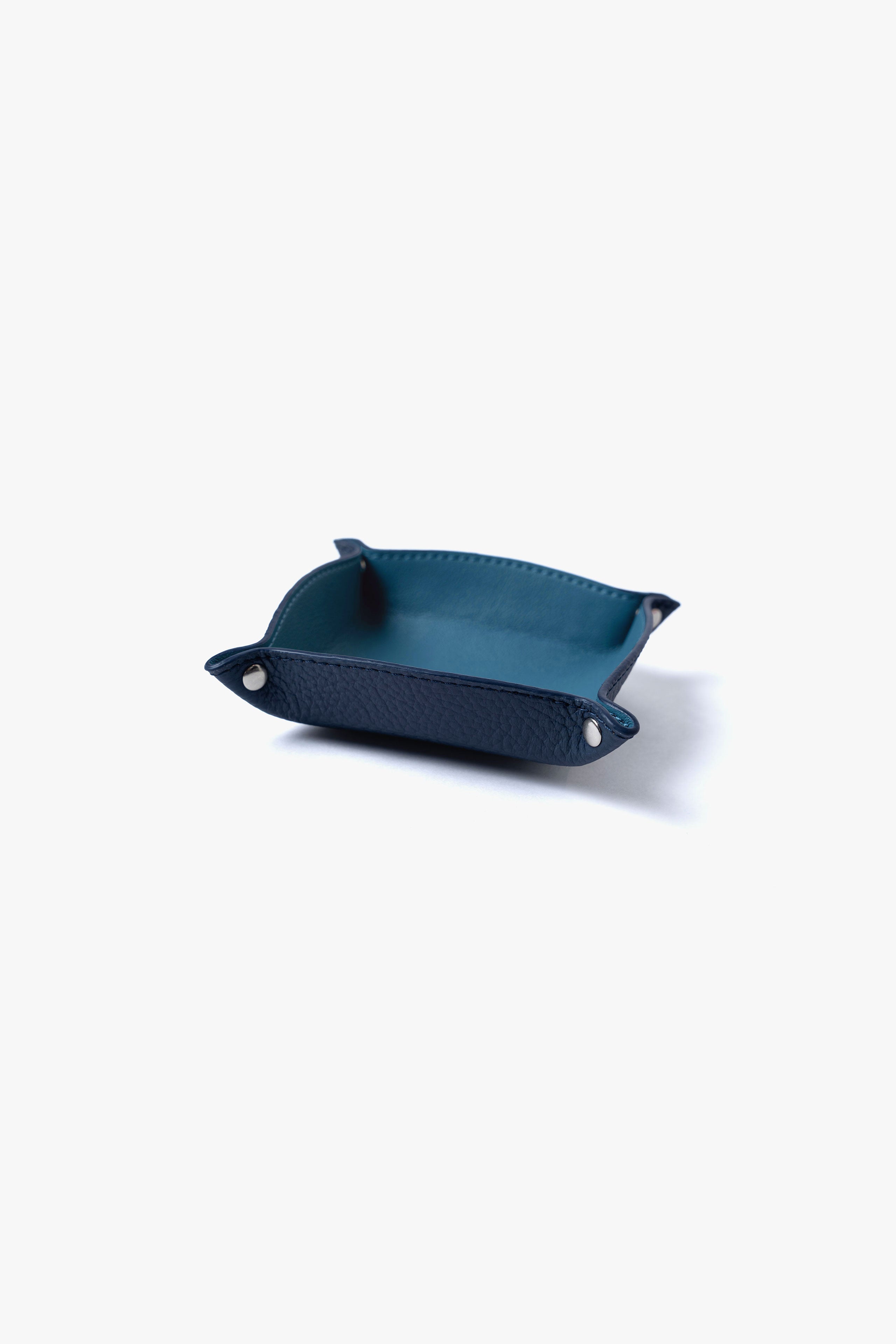 【数量限定】.at - Leather Tray - Blue