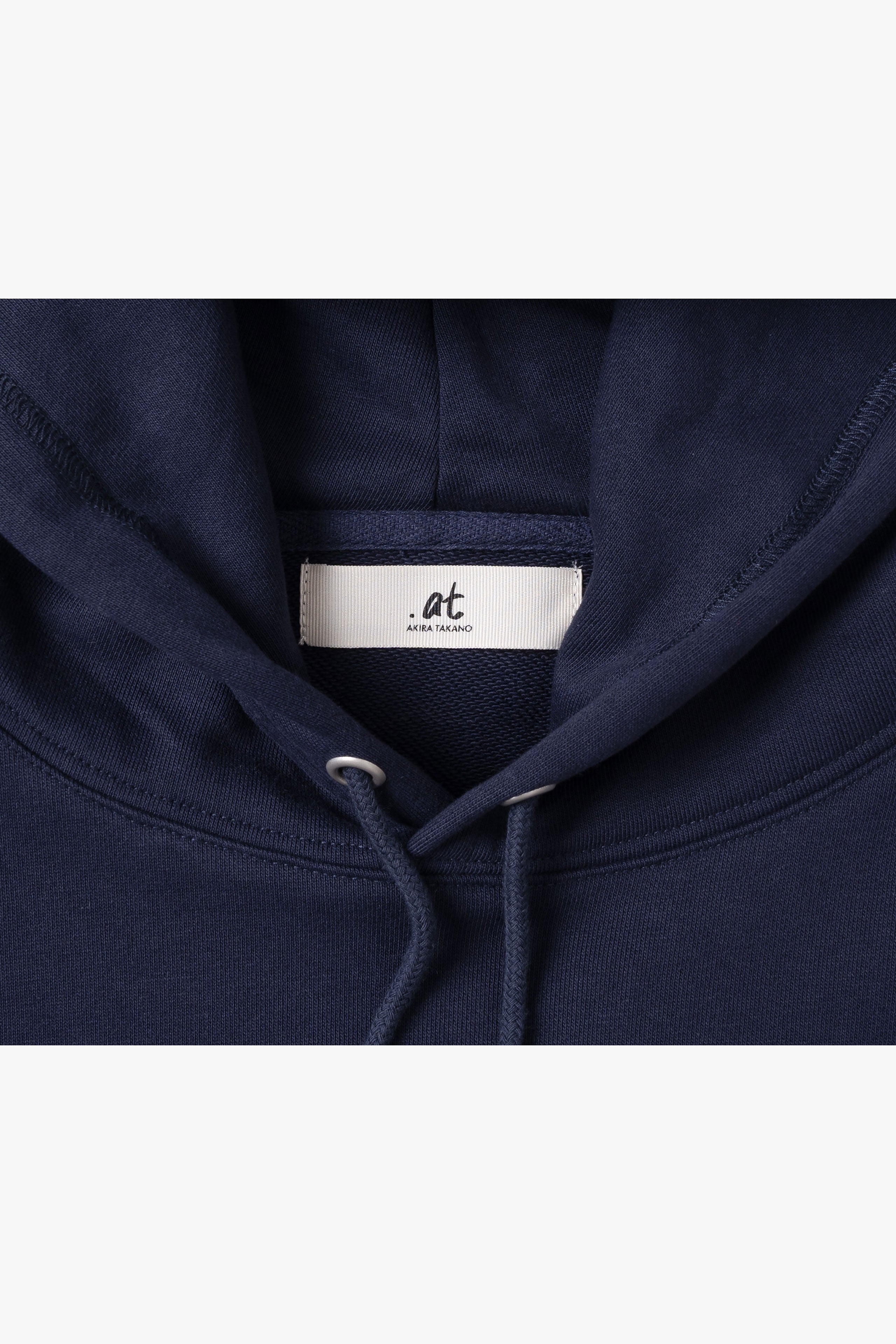 .at-Stripe Tape Logo Cropped Hoodie