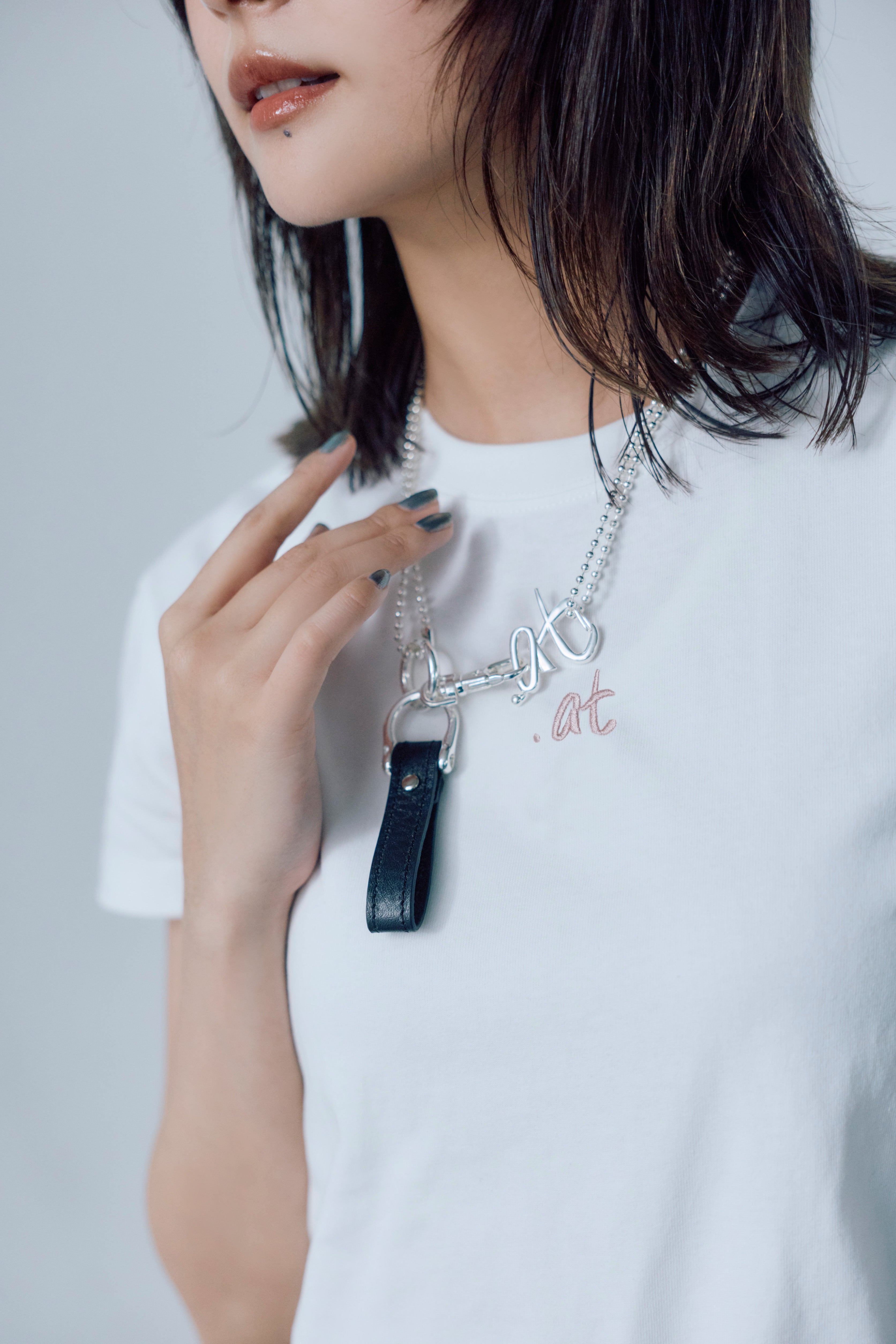 .at - Motif Long Necklace - Silver