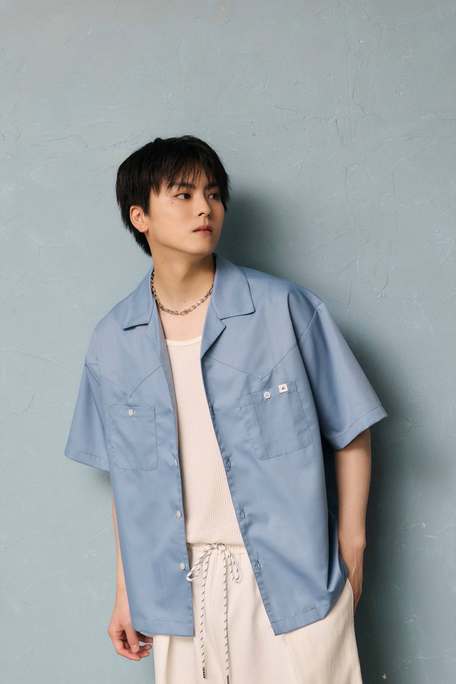.at - Western Shirt - Iceblue 01